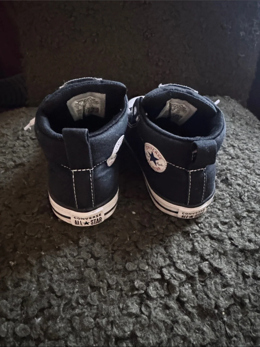 Converse Kids Black & White High-Top Sneakers 9c